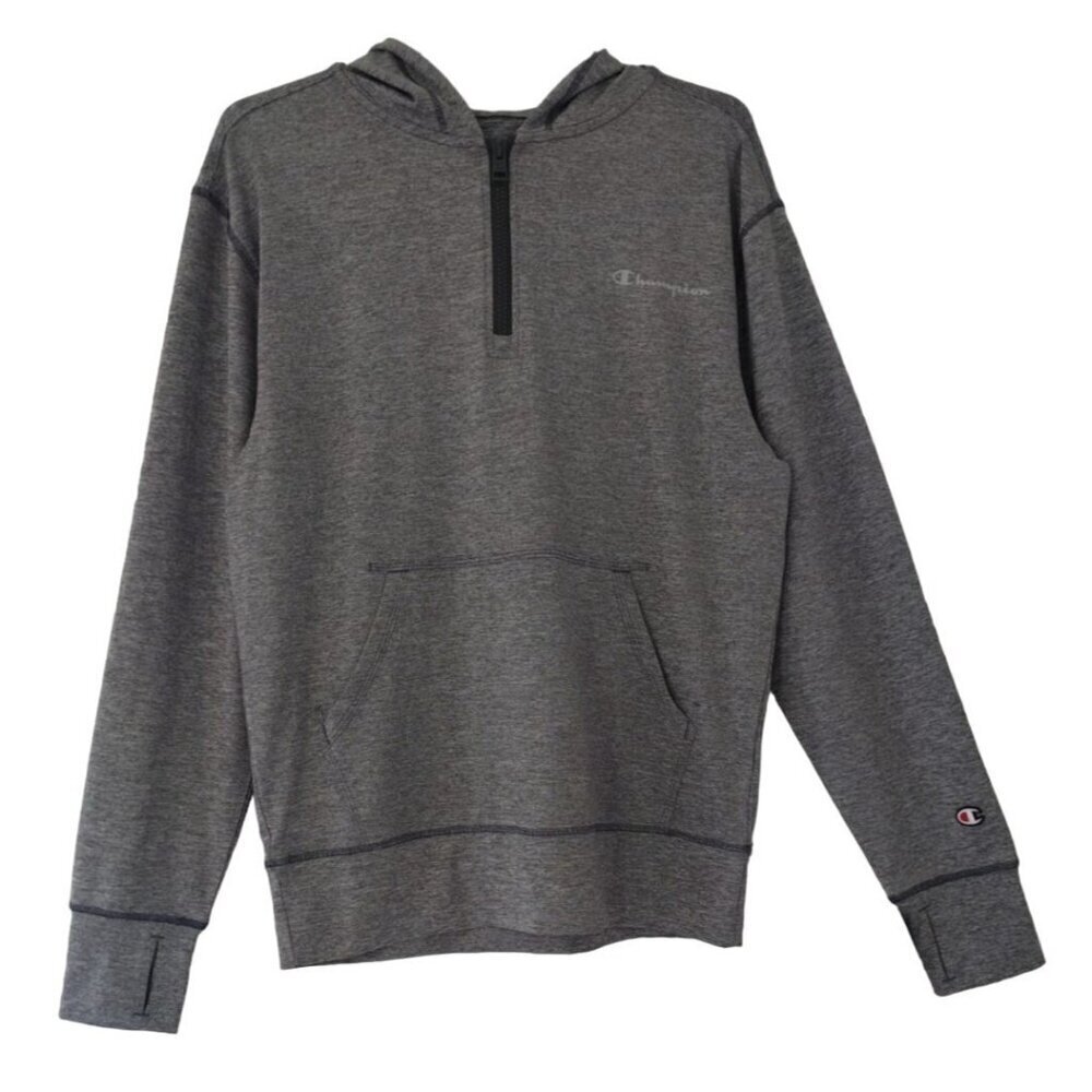 Champion Men's Moisture-Wicking Hoodie Half-Zip Gray Size M, NWT